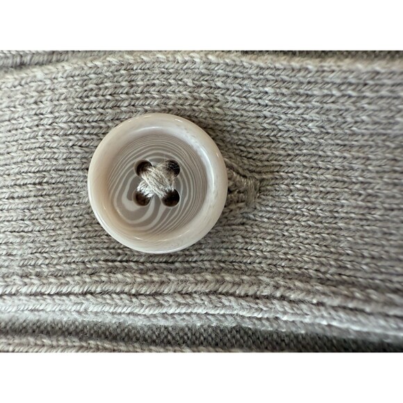 SOMA Ribbed Button-Up Cardigan Sweater Recycled Yarn Blend Neutral Size M - Picture 8 of 10